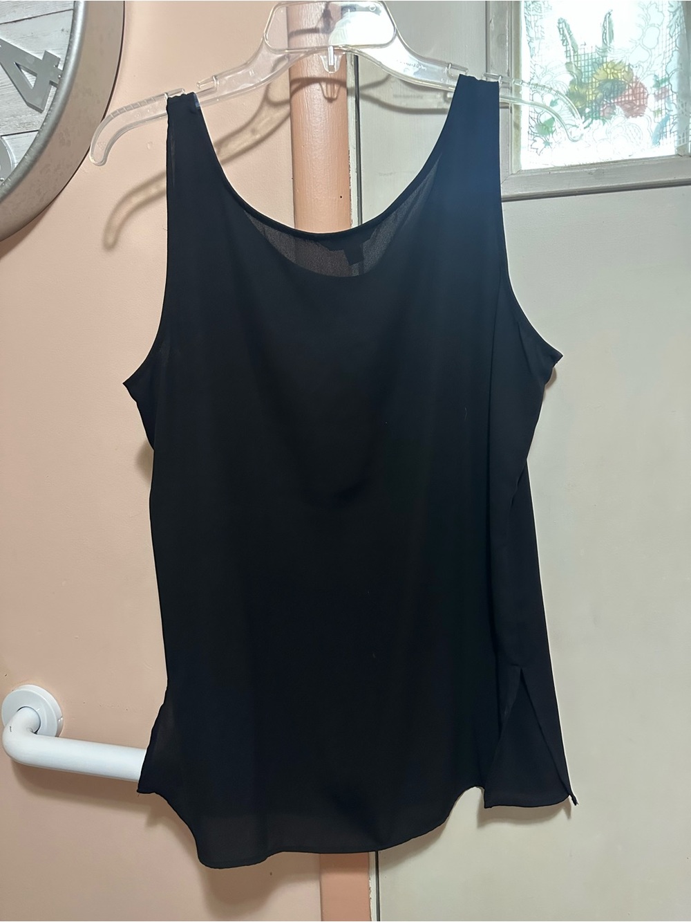 The Pioneer Woman Black Sleeveless Chiffon Tank
